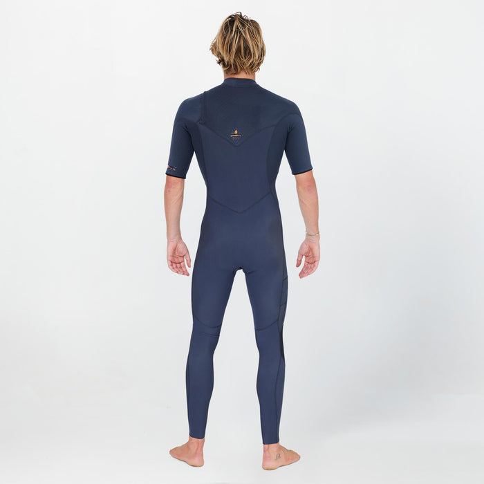 Men's HyperFreak 2mm Short Arm Steamer Chest Zip - Gunmetal