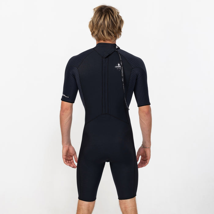 Men's HyperFreak 2mm Short Sleeve Spring Suit Back Zip - Black