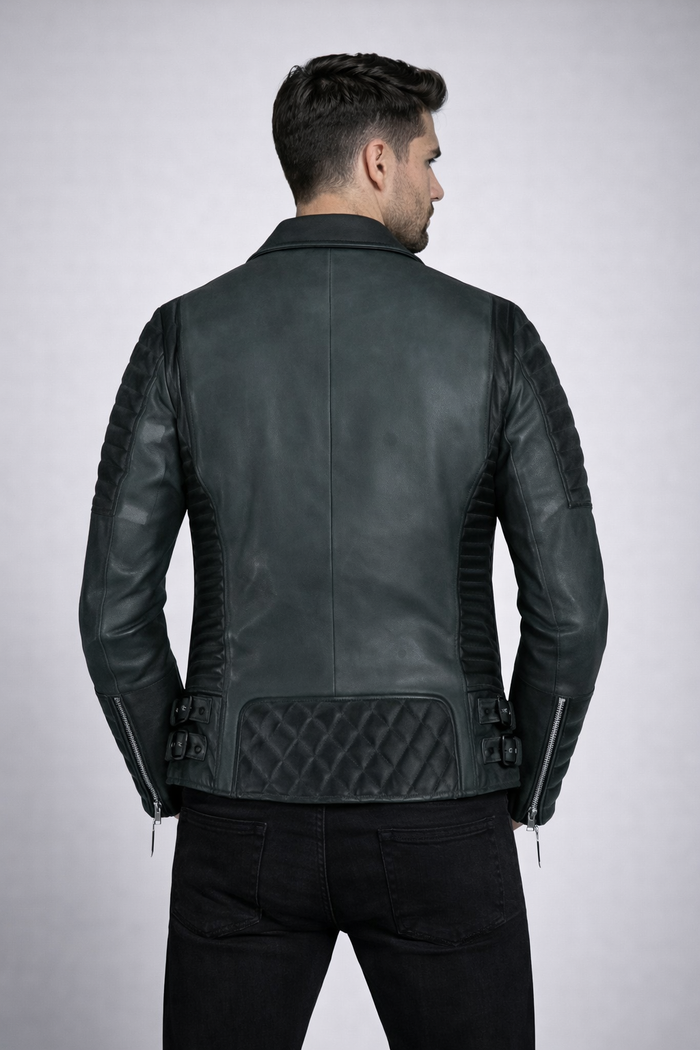 Men's Leather Biker Jacket