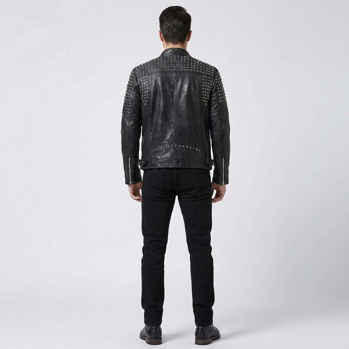 Men's Leather Punk Jacket