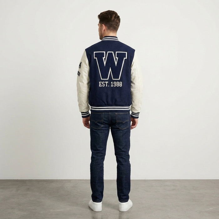 Men's Navy Blue Varsity Jacket