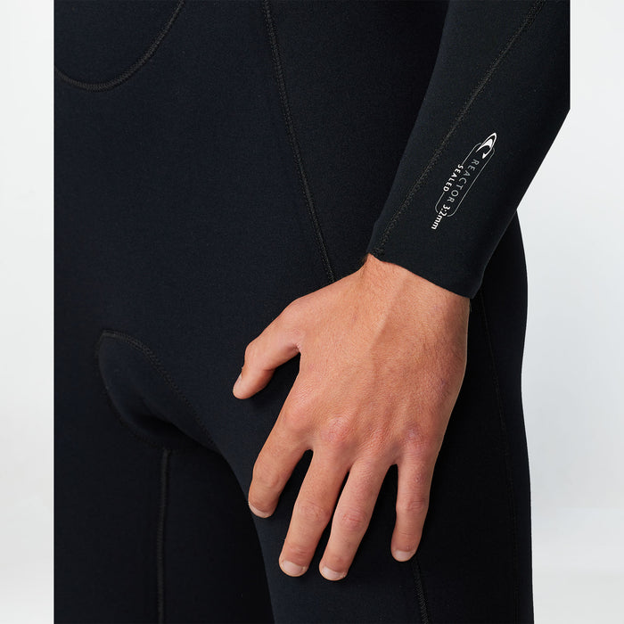 Men's Reactor GBS 4/3mm Steamer Back Zip - Black