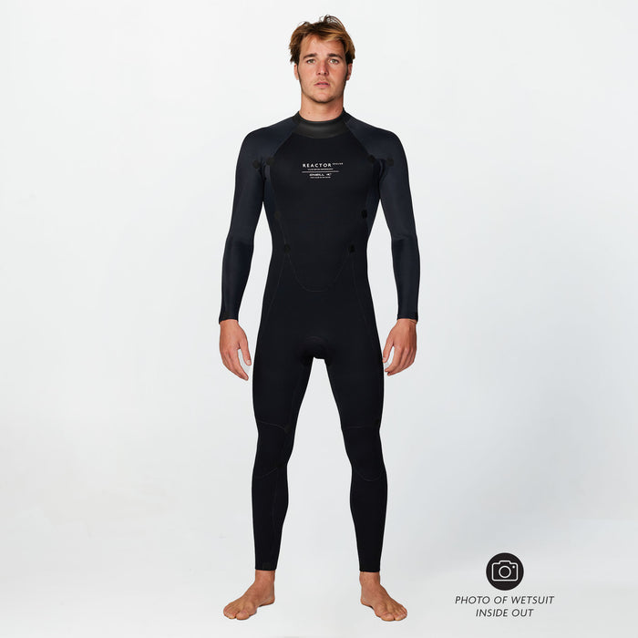 Men's Reactor GBS 4/3mm Steamer Back Zip - Black