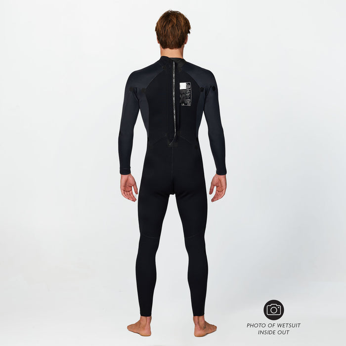 Men's Reactor GBS 4/3mm Steamer Back Zip - Black