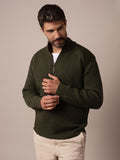 Men's Ribbed Half Zip Jumper