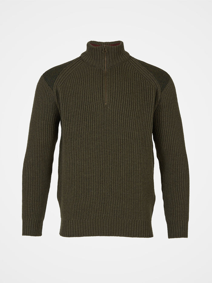 Men's Ribbed Half Zip Jumper