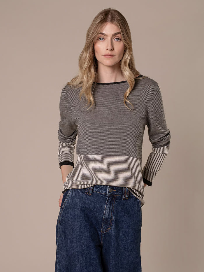 Merino Fine Knit Boat Neck Jumper