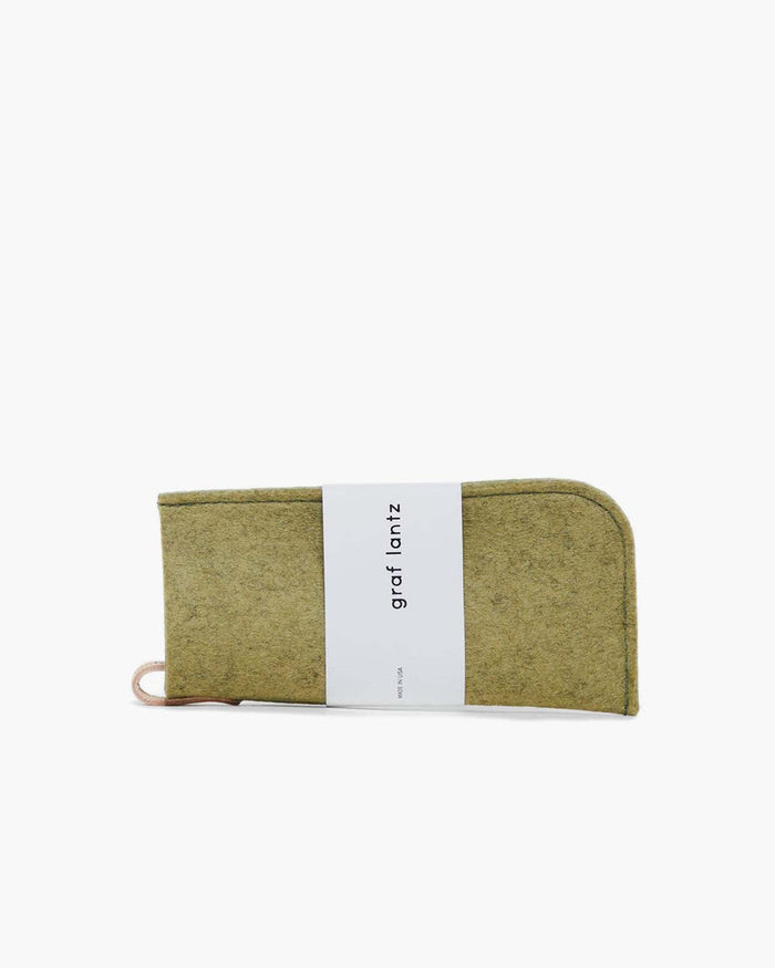 Merino Wool Felt Eyeglass Sleeve, Sage