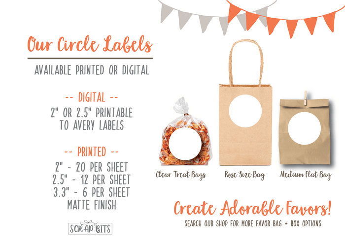 Merry & Bright Stickers . Christmas Gift Labels - Scrap Bits