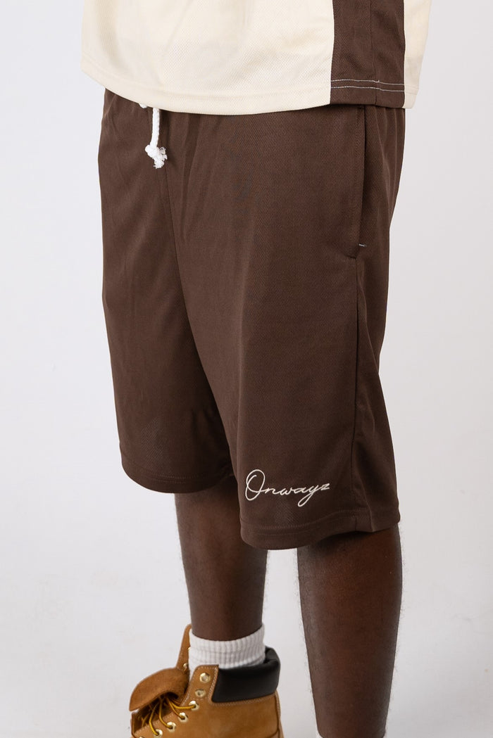 Mesh shorts - Brown