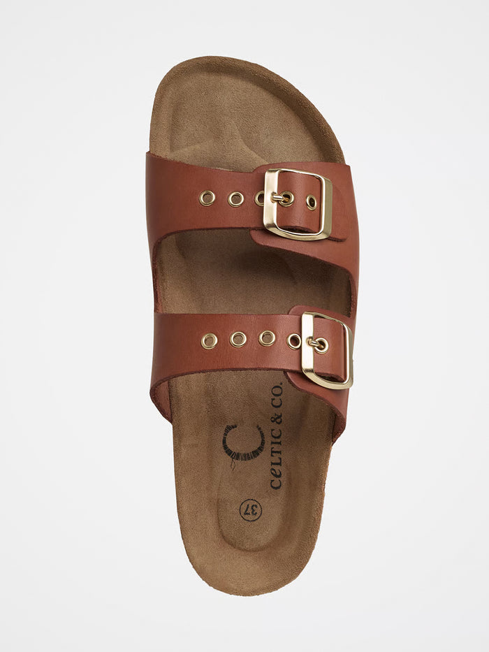 Mid Form Double Buckle Sandals
