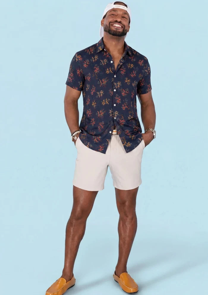 Midnight Bloom Silk Shirt - SARTORO