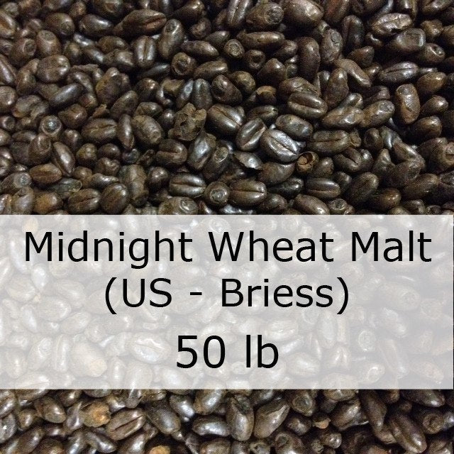 Grain - Midnight Wheat Malt 50 LB Sack (US - Briess)