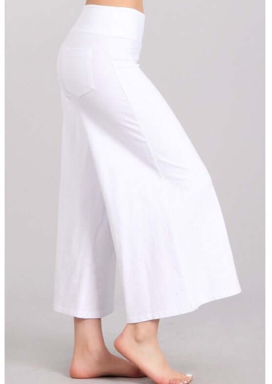 Mineral Washed Cropped Gaucho Pants Made in USA - Stylish and Comfortable - RFE Marketing Ventures