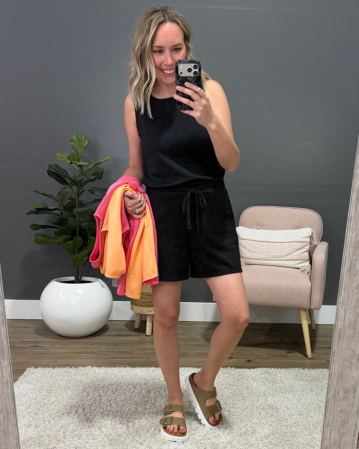 Miranda Scuba Fabric Romper - Apricot Double Zero