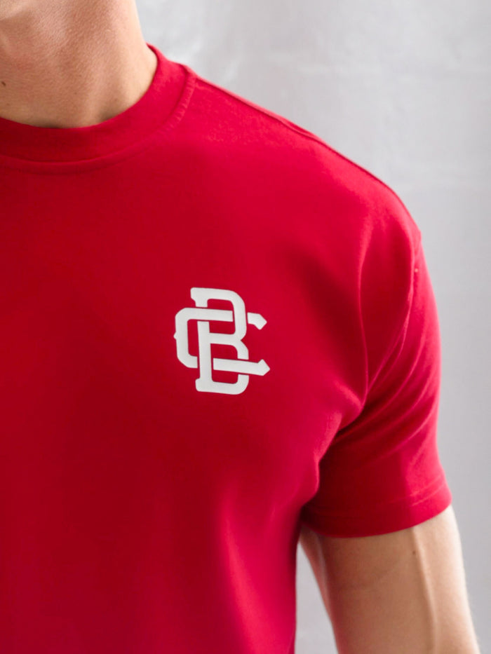 Monogram Relaxed T-Shirt - Red