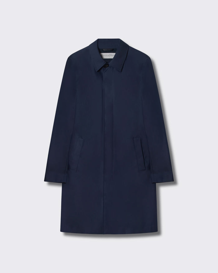 Monroe Long Trench Coat Navy