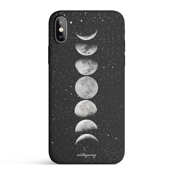 Moon Phases - Colored Candy Matte TPU iPhone Case Cover