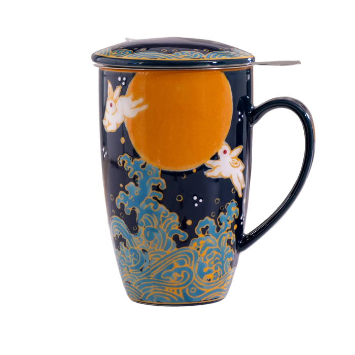 Moon Rabbit Tea Mug, Lid & Infuser