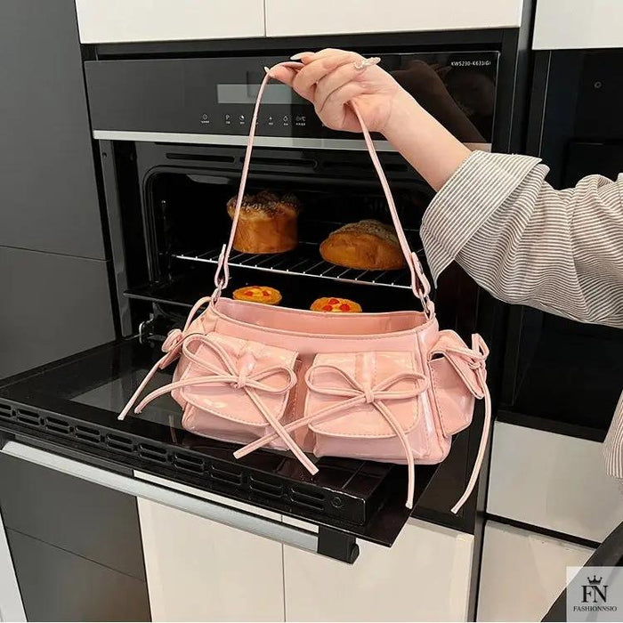 Multi-pocket Tassel Bow Bags - Fashionnsio