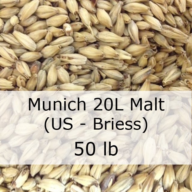 Grain - Munich 20L Malt 50 LB Sack (US - Briess)