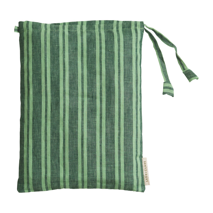 Nadine Linen Pleated Valance - Forest