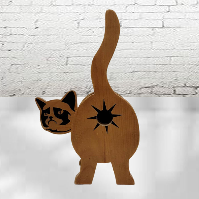 Naughty Kitty Cat Birdhouse The Cat's Ass! - Wainfleet Trading Post