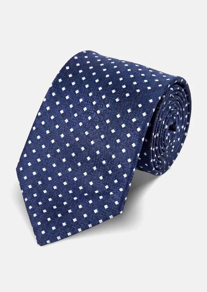 Navy Diamond Pattern Tie - SARTORO