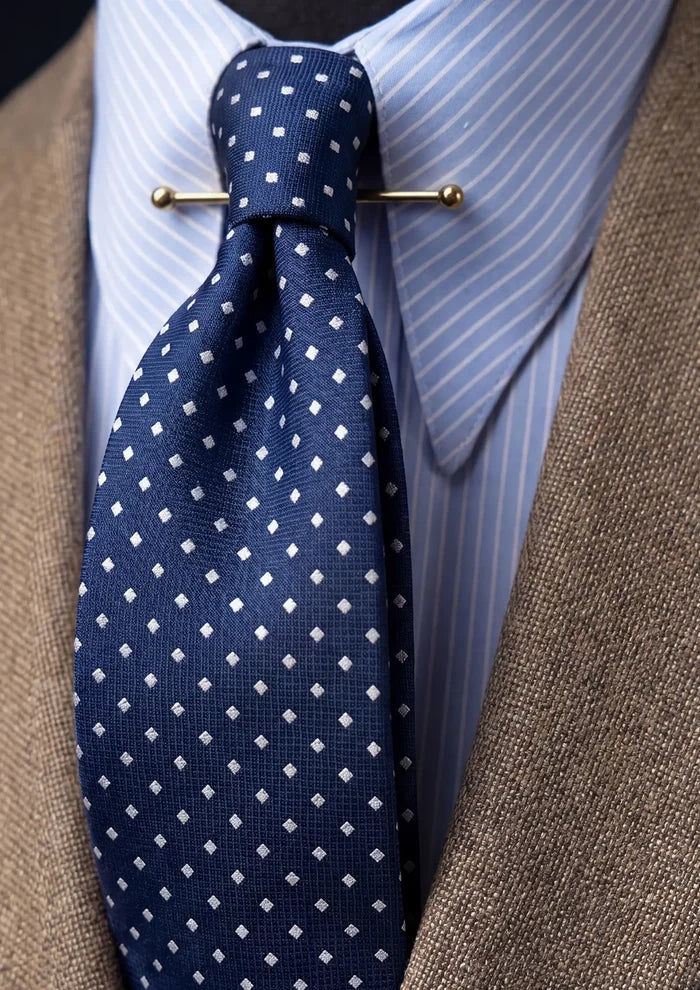 Navy Diamond Pattern Tie