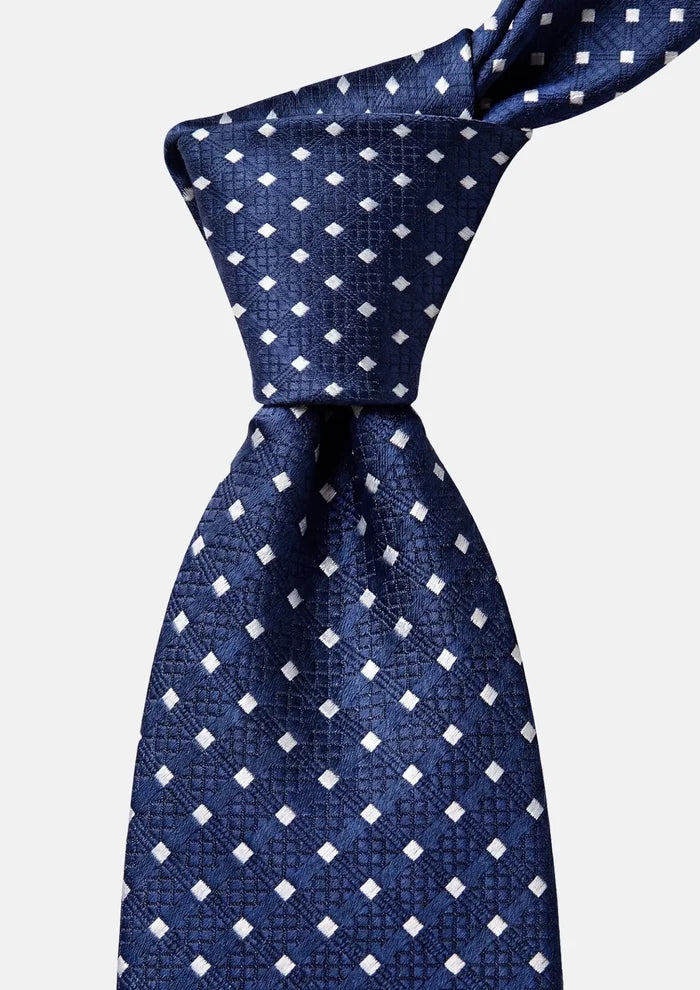 Navy Diamond Pattern Tie - SARTORO