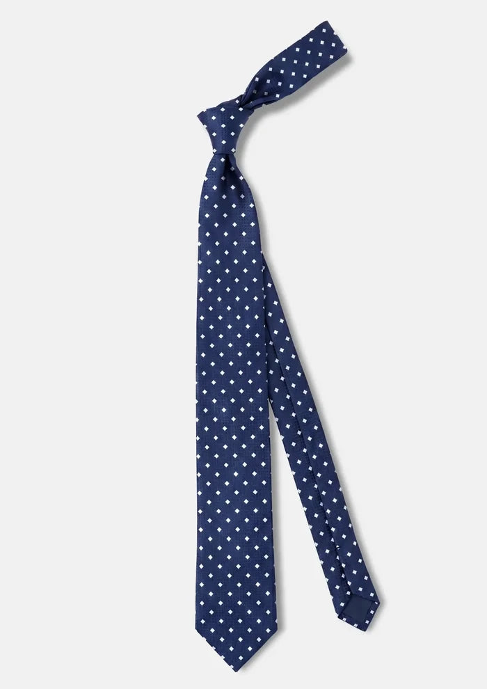 Navy Diamond Pattern Tie - SARTORO