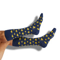 Navy / Gold Clover Dress Socks - SARTORO