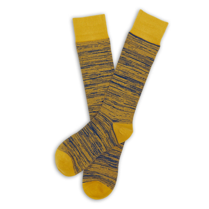 Navy / Gold Marl Dress Socks - SARTORO