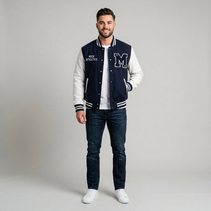 Navy Signature Varsity Jacket