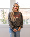 NEW! Free Bird America 1977 Leopard Long Sleeve Top Zutter