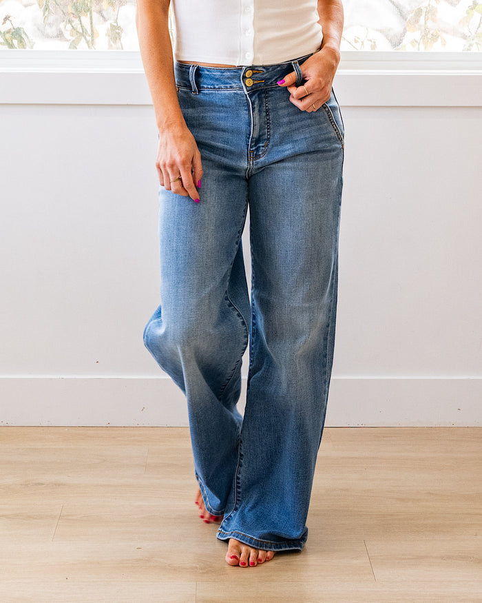 NEW! Judy Blue Joey Trouser Column Jeans - Short, Regular and Long Judy Blue