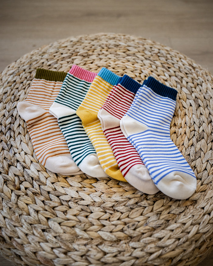 NEW! Striped Color Block Socks - 5 Options Very J