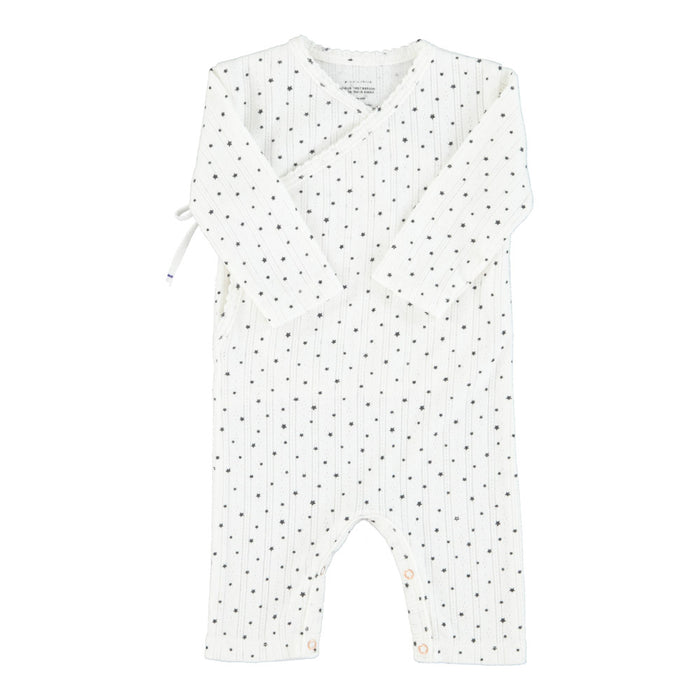 Newborn babygrow | ecru w/ little stars
