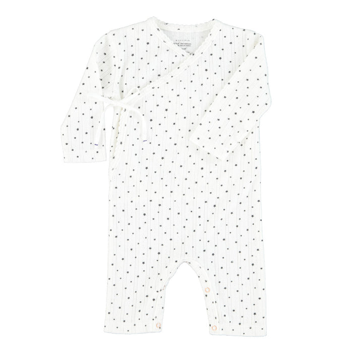 Newborn babygrow | ecru w/ little stars