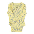 newborn body  | yellow w/ blue little flowers