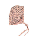 Newborn bonnet | pink w/ animal print