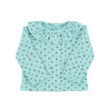 Newborn collar shirt | blue w/ little flowers