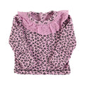 Newborn collar shirt | Pink w/ animal print