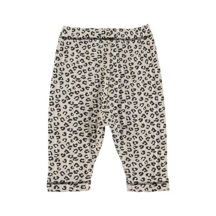 Newborn leggings | Light grey w/ animal print