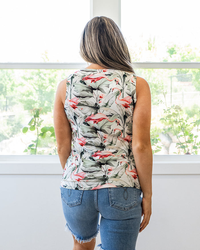 Noelle Tank Top - Flamingos FINAL SALE Michelle Mae