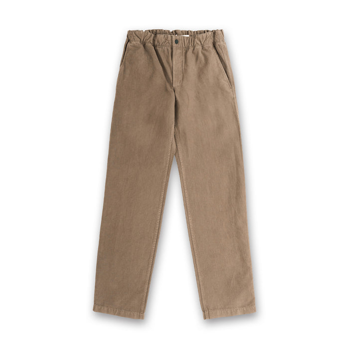 Norse Projects - Ezra Relaxed Cotton Linen Trouser in Clay - Nigel Clare