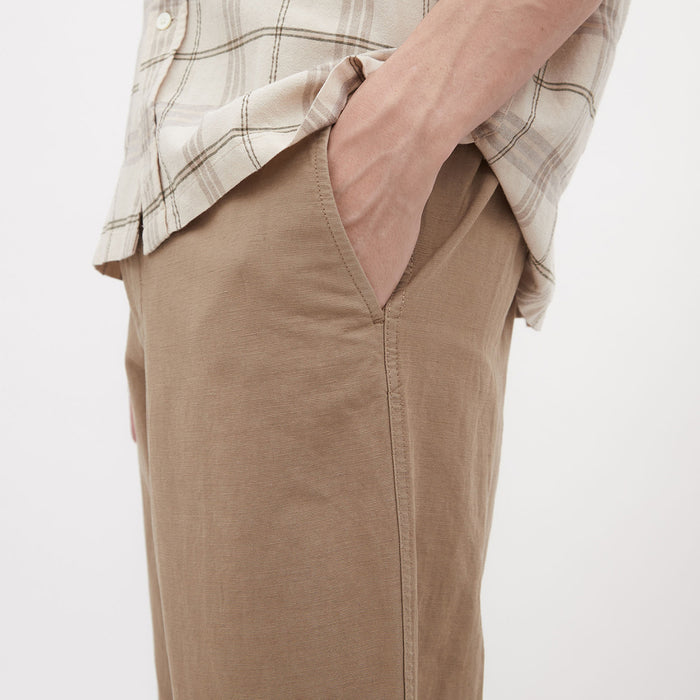 Norse Projects - Ezra Relaxed Cotton Linen Trouser in Clay - Nigel Clare
