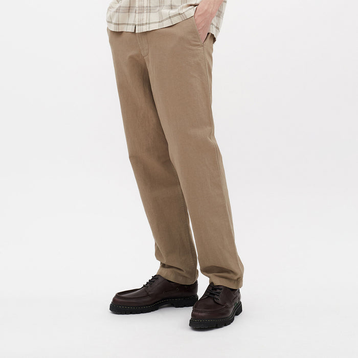 Norse Projects - Ezra Relaxed Cotton Linen Trouser in Clay - Nigel Clare