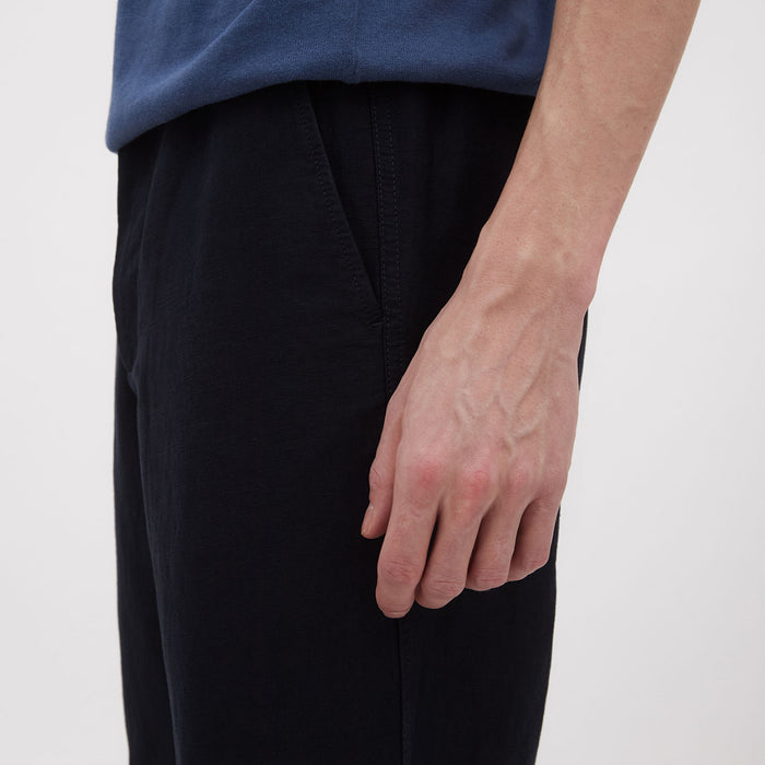 Norse Projects - Ezra Relaxed Cotton Linen Trouser in Navy - Nigel Clare