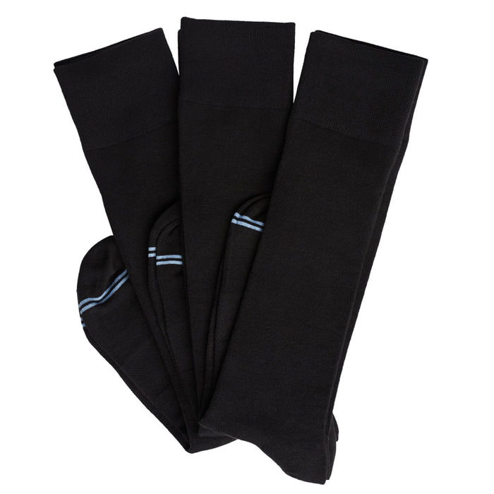 Nyx 3 - Pack - Black Dress Socks - SARTORO